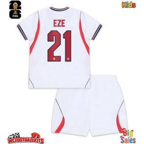 England Eberechi Eze #21 Replica Home Stadium Kit for Kids World Cup 2026 Short Sleeve (+ pants)